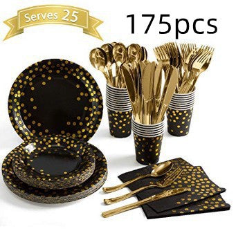 Bronzing Polka Dot Party Cutlery Knife Fork Spoon