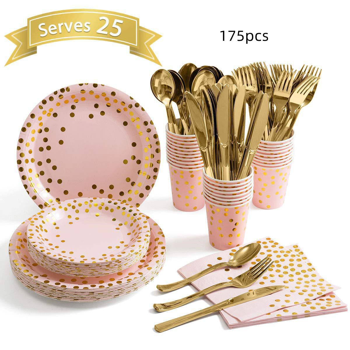 Bronzing Polka Dot Party Cutlery Knife Fork Spoon